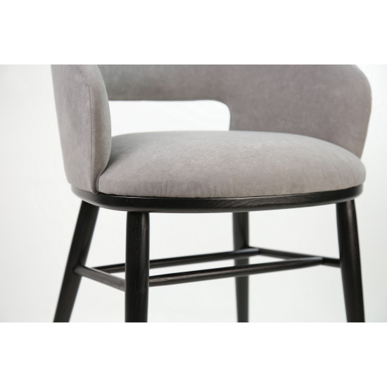 Стул Dolphin черный / Dream Velvet 202.17 8