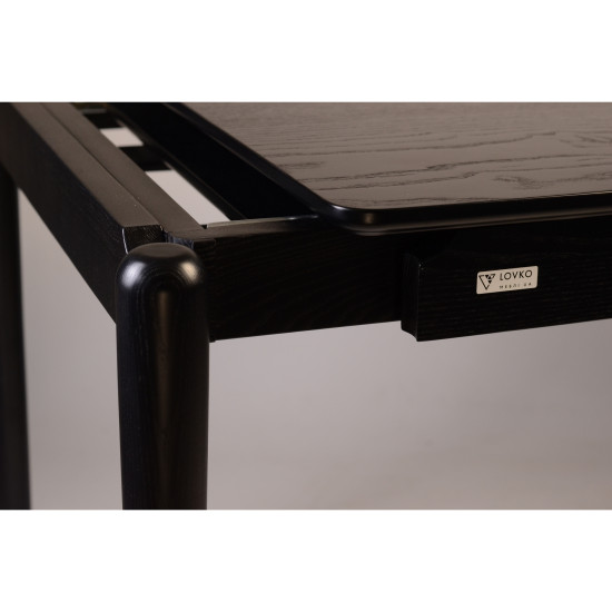 Стіл розкладний Eclipse 130+60 x 80 чорний 7