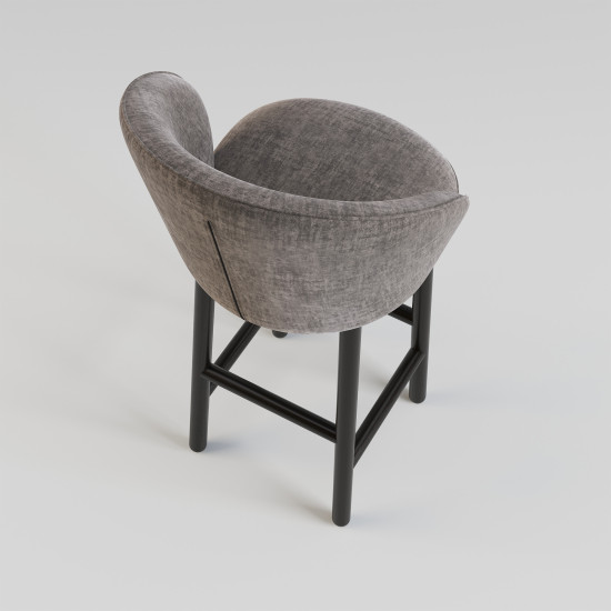 Стул барный Stitch черный / Vouge 16 4