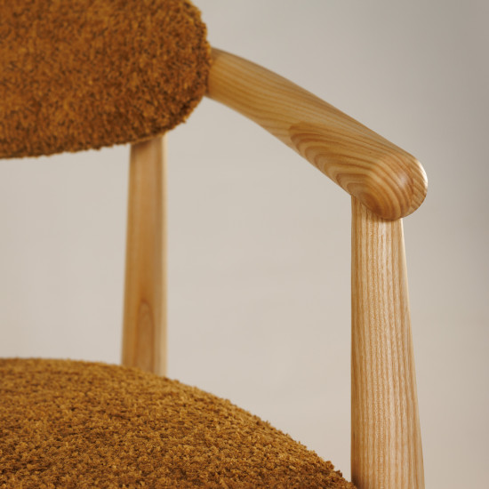 Стул Mamont soft натуральный ясень / Anthology 11 Amber 5