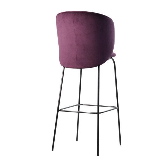 Стул барный Lilo винный вельвет 4