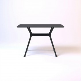 Стол Stealth (Стелс) 120 х 70 чёрные ноги / чёрный дуб