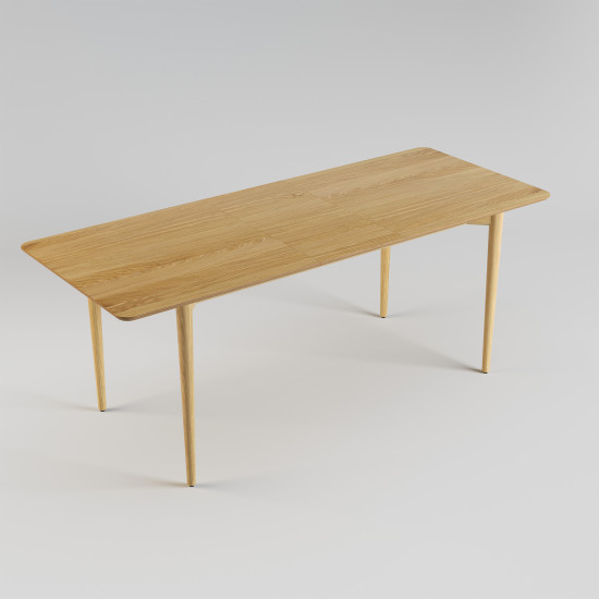 Стіл розкладний Silva 160+40 x 80 натуральний дуб 4