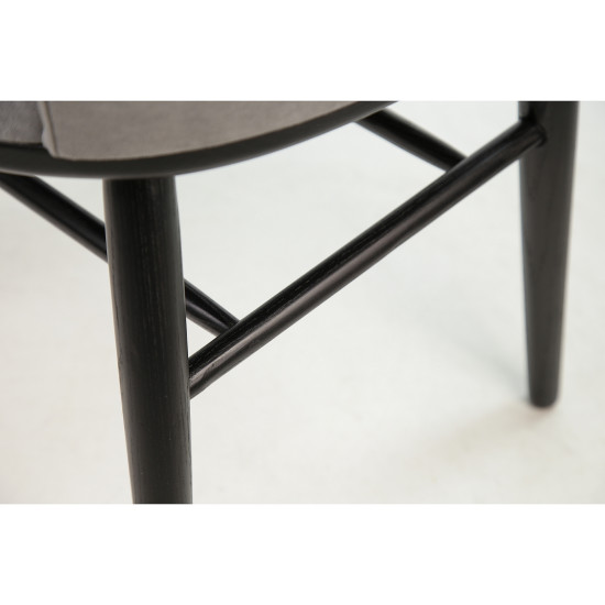 Стул Dolphin черный / Dream Velvet 202.17 12