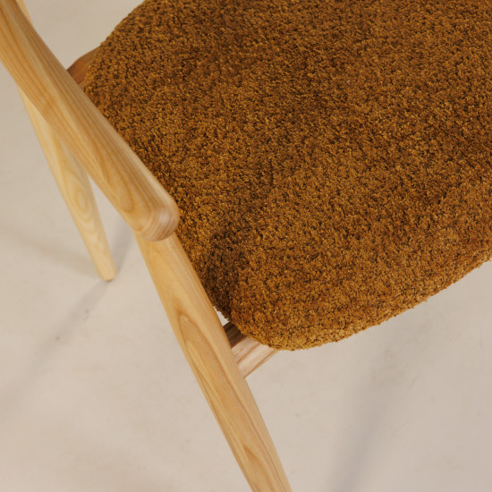 Стул Mamont soft натуральный ясень / Anthology 11 Amber 7