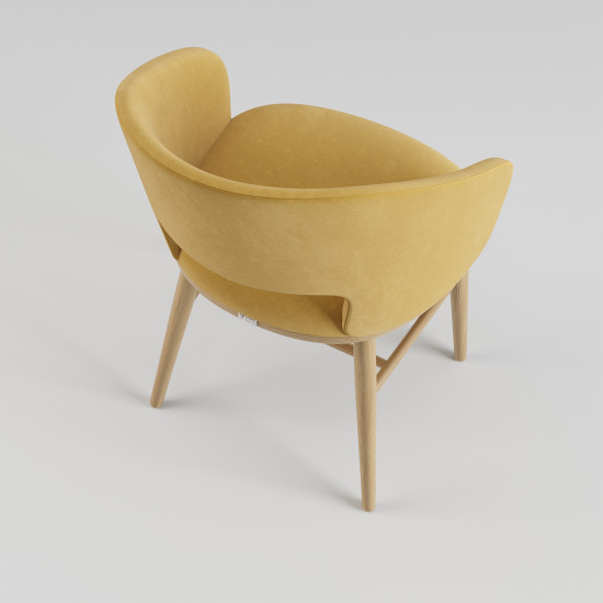 Стул Dolphin натуральный ясень / Venus velvet 2936 6