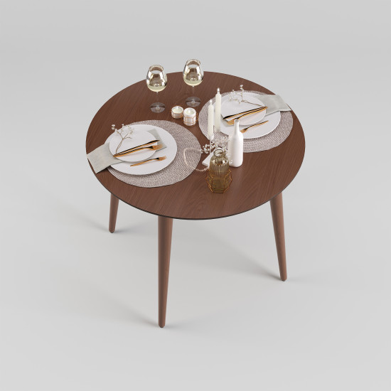 Стіл Dan d-90 темний горіх 3