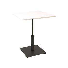 Стол Ibiza Soft light 70x70 черный металл / белый ДСП (текстура)
