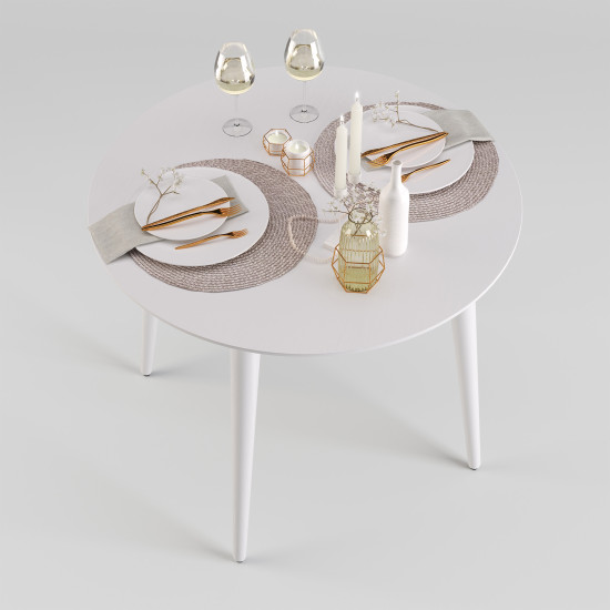 Стол Dan d-100 белый 3