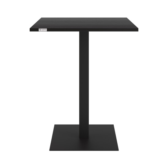 Стіл Tetra light 60 х 60 чорний метал / чорне ДСП (текстура) 2