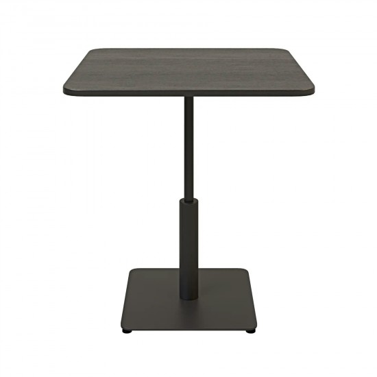 Стол Ibiza Soft light 70x70 чёрный металл / чёрный ДСП (текстура) 2
