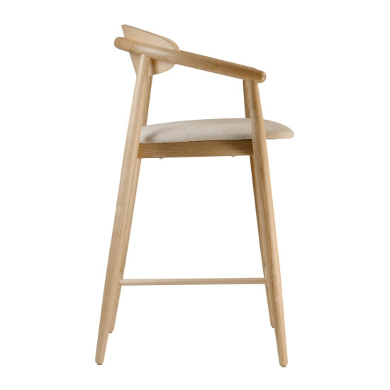 Стілець напівбарний Mamont semi-soft натуральний ясен / Magenta 13 3