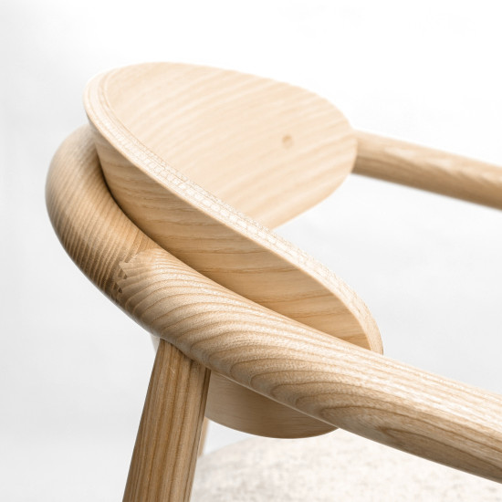 Стілець напівбарний Mamont semi-soft натуральний ясен / Magenta 13 10