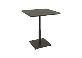 Стол Ibiza Soft light 70x70 чёрный металл / чёрный ДСП (текстура)