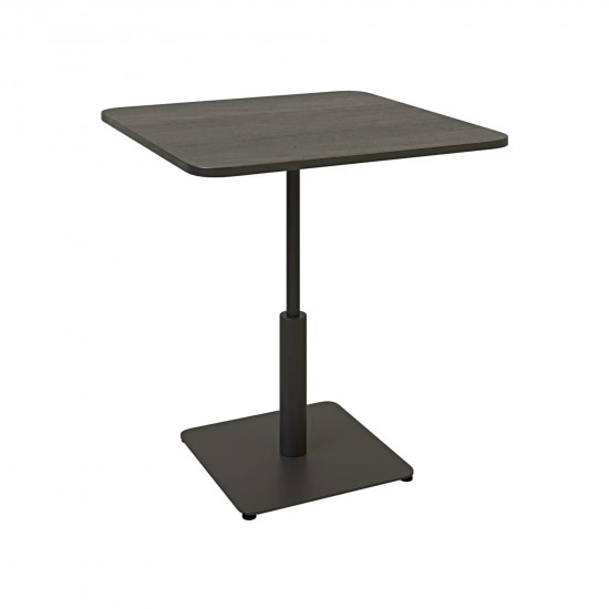 Стол Ibiza Soft light 70x70 чёрный металл / чёрный ДСП (текстура) 1