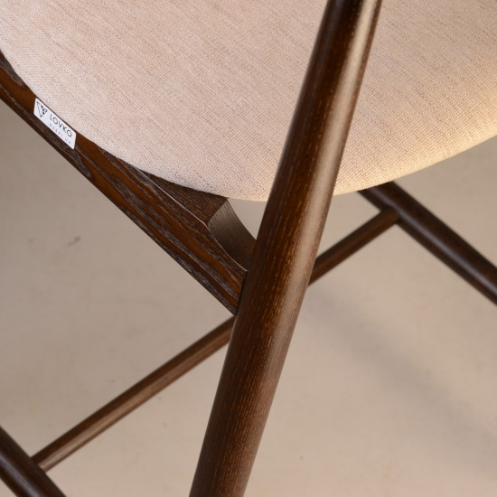 Стул полубарный Mamont Soft темный орех / Superior 02 8