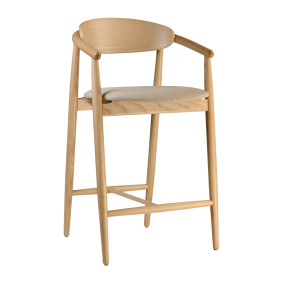 Стілець напівбарний Mamont semi-soft натуральний ясен / Magenta 13