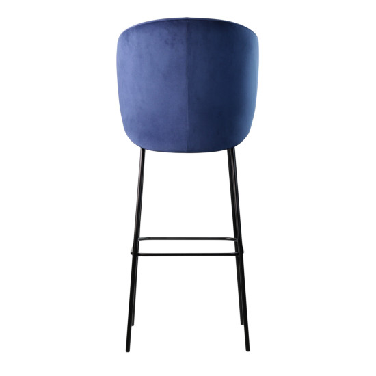 Стілець барний Lilo синій вельвет 4