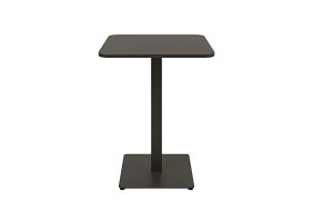 Стол Tetra light soft 60 х 60 чёрный металл / чёрное ДСП (текстура)