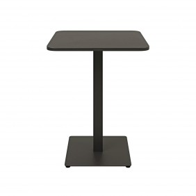 Стіл Tetra light soft 60 х 60 чорний метал / чорне ДСП (текстура)