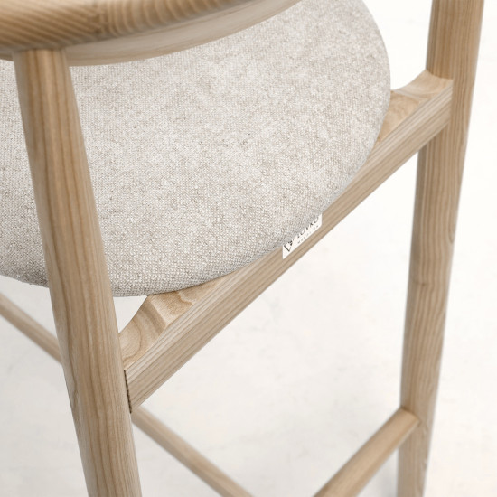 Стілець напівбарний Mamont semi-soft натуральний ясен / Magenta 13 7