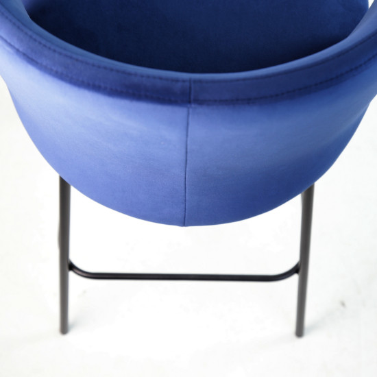 Стілець барний Lilo синій вельвет 8