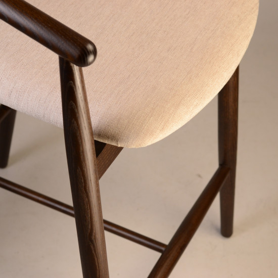 Стул полубарный Mamont Soft темный орех / Superior 02 5