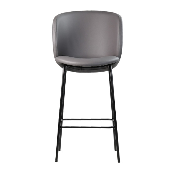 Стілець напівбарний Lilo сіра екошкіра 5