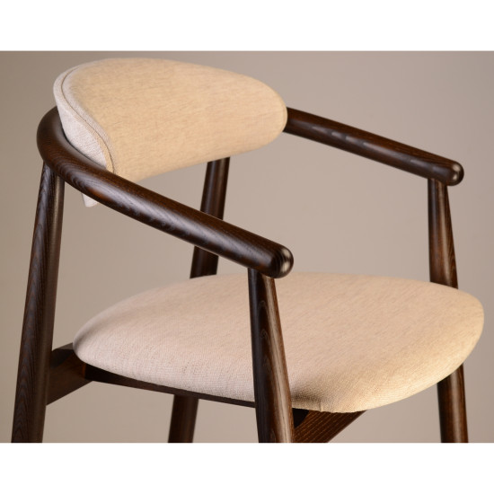 Стул полубарный Mamont Soft темный орех / Superior 02 6