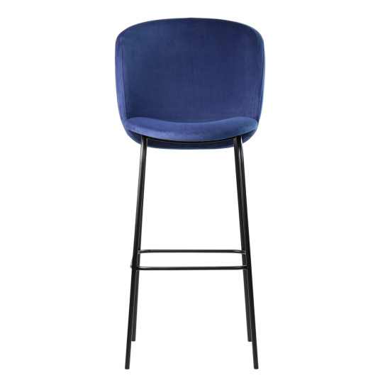 Стілець барний Lilo синій вельвет 2