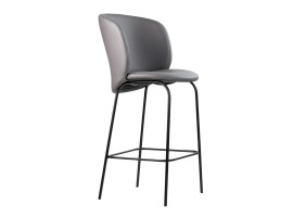 Стілець напівбарний Lilo сіра екошкіра