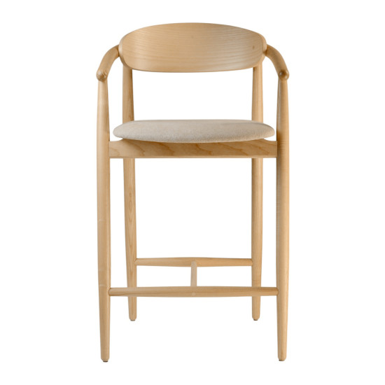 Стілець напівбарний Mamont semi-soft натуральний ясен / Magenta 13 2