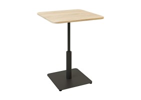 Стол Ibiza Soft light 60x60 черный металл / дуб ДСП (текстура)