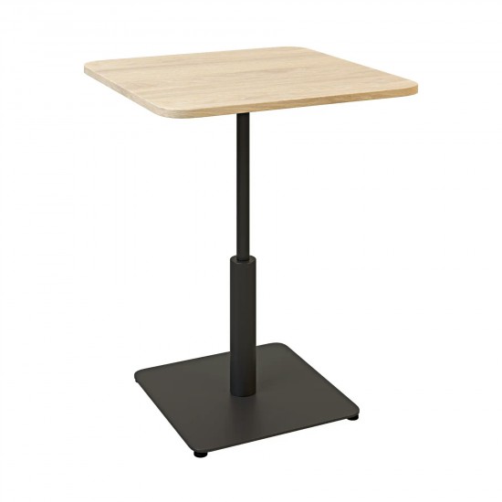 Стол Ibiza Soft light 60x60 черный металл / дуб ДСП (текстура) 1