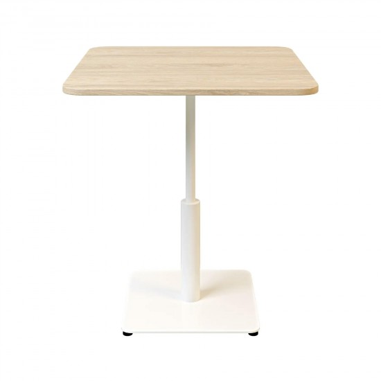 Стол Ibiza Soft light 70x70 белый металл / дуб ДСП (текстура) 2