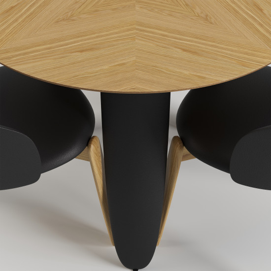 Стол Rino d-100 дуб маркетри / Integra 20 Raven 7