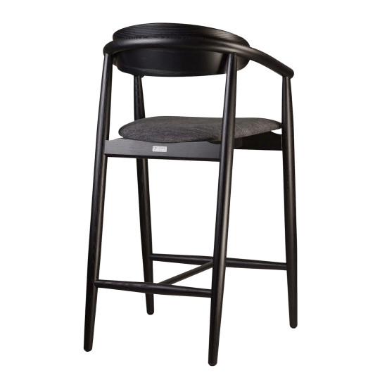 Стул полубарный Mamont semi-soft черный / Superior 19 4