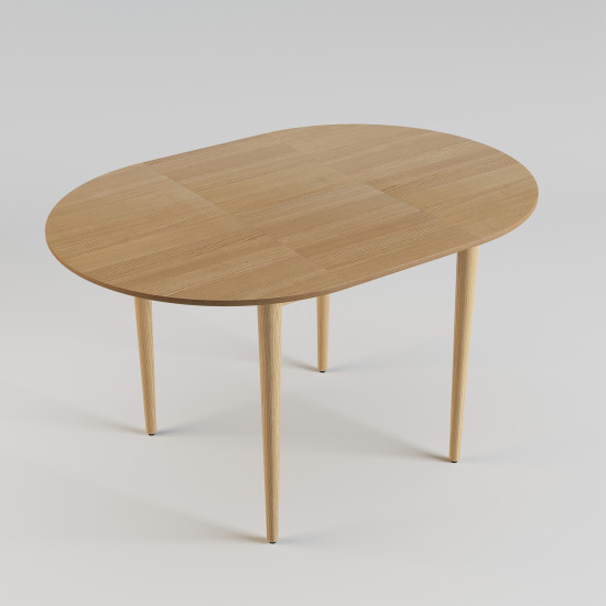 Стол раскладной Eclipse d-100+40 натуральный ясень 5