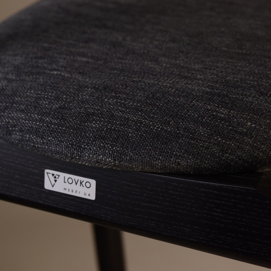 Стул полубарный Mamont semi-soft черный / Superior 19 10