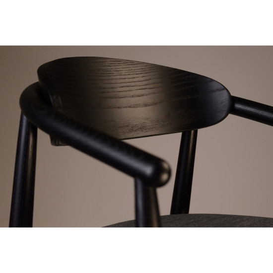 Стул полубарный Mamont semi-soft черный / Superior 19 8