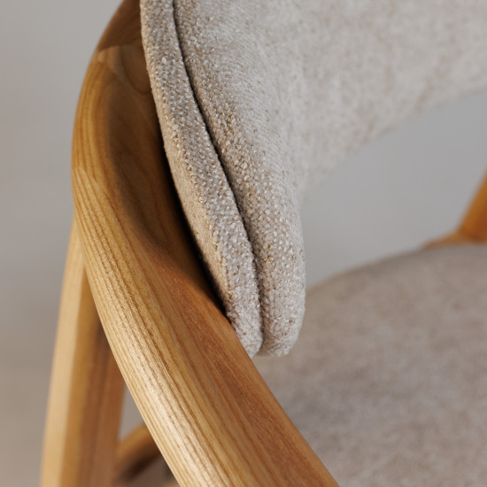 Стул полубарный Mamont Soft натуральный ясень / Magenta 13 6