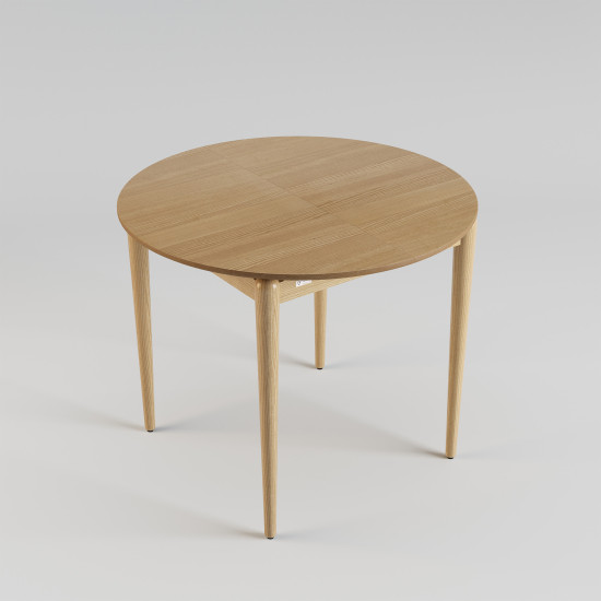 Стол раскладной Eclipse d-100+40 натуральный ясень 6