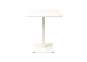 Стол Tetra light soft 70 х 70 белый металл / белое ДСП (текстура)