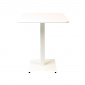 Стол Tetra light soft 70 х 70 белый металл / белое ДСП (текстура)