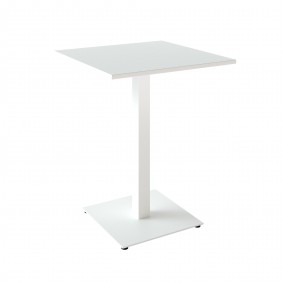 Стол Tetra light 70 х 70 белый металл / белый ДСП (текстура)