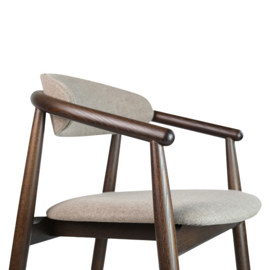 Стул полубарный Mamont Soft темный орех / Austin 03 8