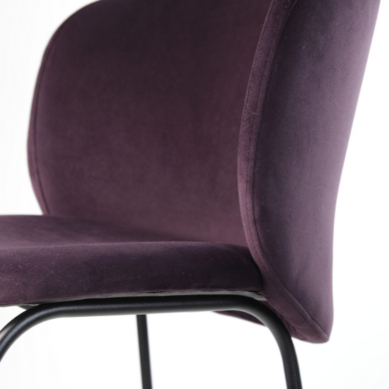 Стілець напівбарний Lilo винний вельвет 9