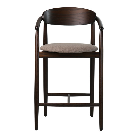 Стілець напівбарний Mamont semi-soft темній горіх / Austin 03 2