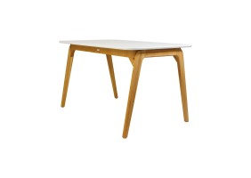 Стол Floki 140 х 80 белый + натуральный