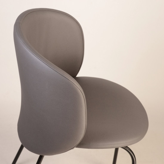 Стул барный Lilo серая экокожа 6